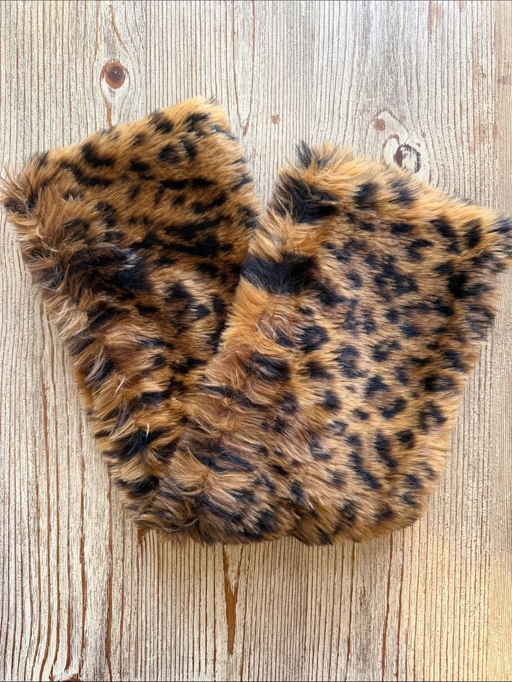 J. Crew Leopard Print Faux Fur Scarf - Brown & Black